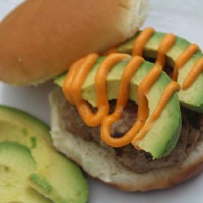 Spicy Avocado Turkey Burger Recipe from This Mama Loves blog