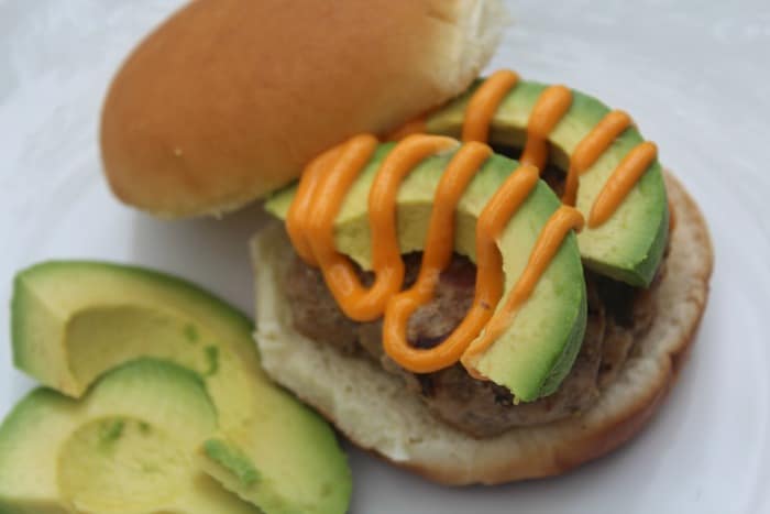 Spicy Avocado Turkey Burger Recipe from This Mama Loves blog