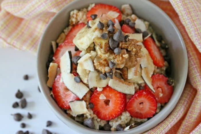 Strawberry Banana Breakfast Oats from Busy Being Jennifer