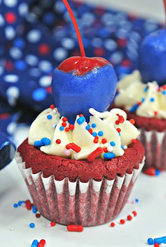 4th of July Red Velvet Brownie Firecrackers from Tuxedo Cats and Coffee