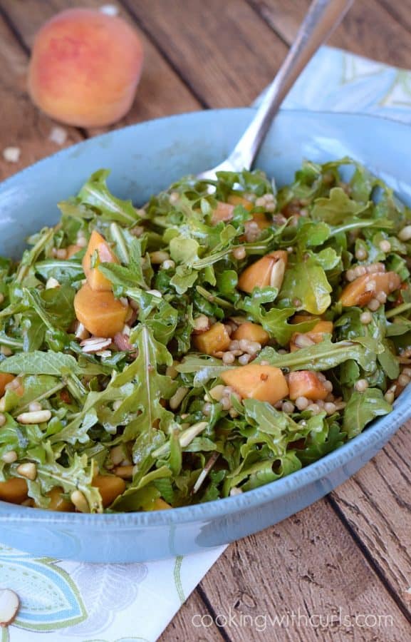 Couscous Salad with Peaches and Argula from Cooking with Curls