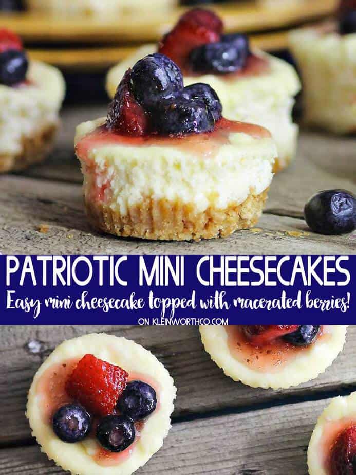 Patriotic Mini Cheesecakes from Kleinworth and Co.