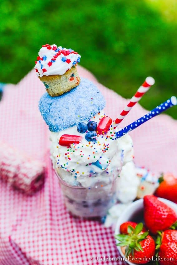 Red White and Blue Crazy Milkshake from Celebrating Everyday Life