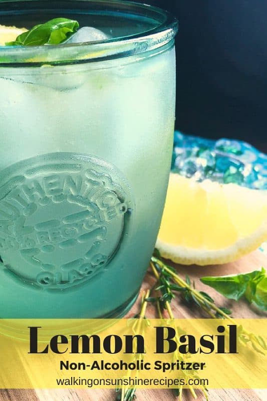 Lemon Basil Mint Spritzer from Walking on Sunshine Recipes