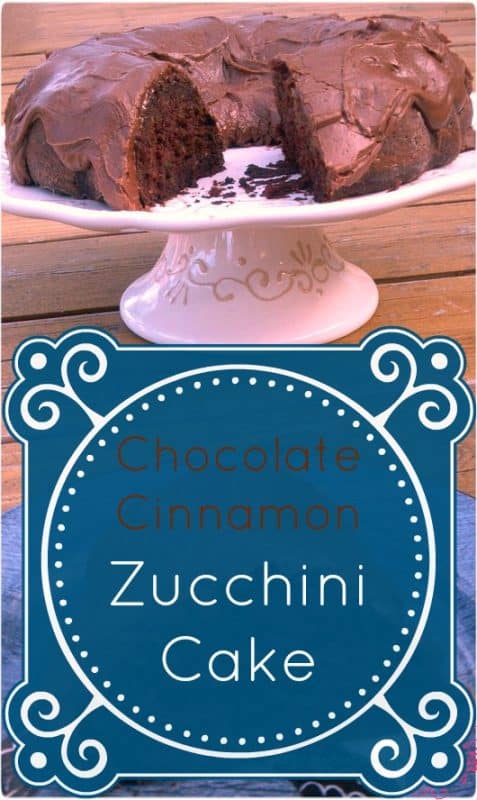 Chocolate Cinnamon Zucchini Cake from Clever Housewife