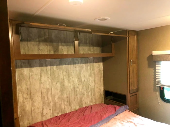 master bedroom storage in winnebago