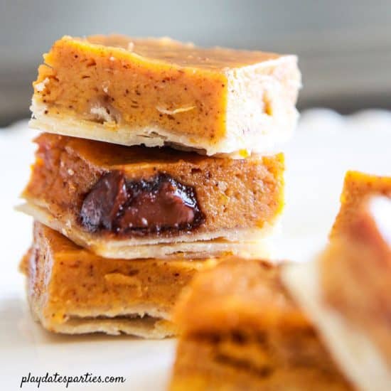 Pumpkin Pie Bars with Nutella from Play Dates and Parties