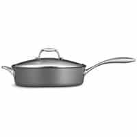 Tramontina  80123/009DS Gourmet Heavy-Gauge Aluminum Nonstick Covered Deep Saute Pan, 5.5-Quart, Hard Anodized