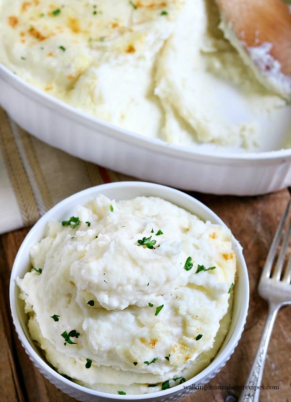 Company Mashed Potatoes from Walking on Sunshine Recipes