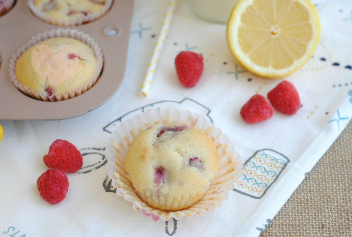 Raspberry Lemon Muffins Recipe from This Mama Loves