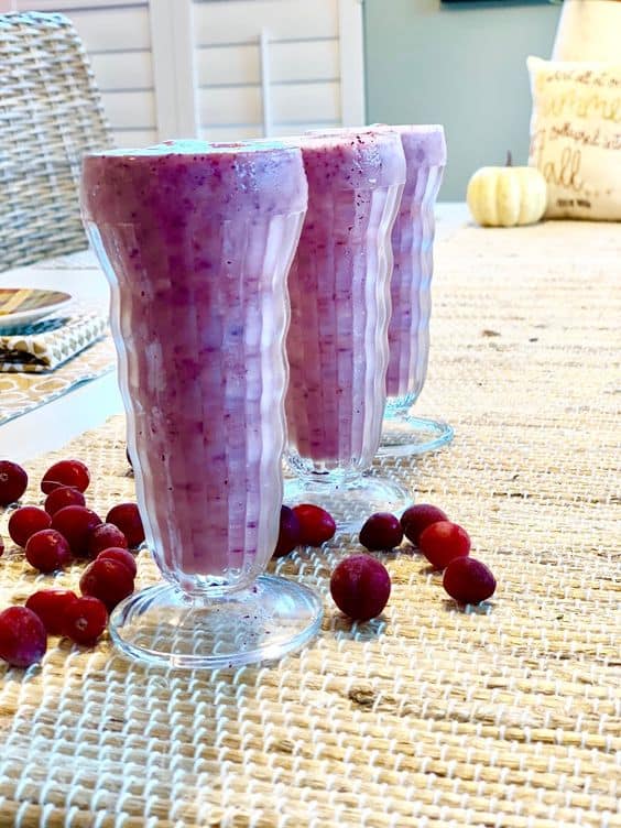 Cranberry Breakfast Smoothie from Our Good Life