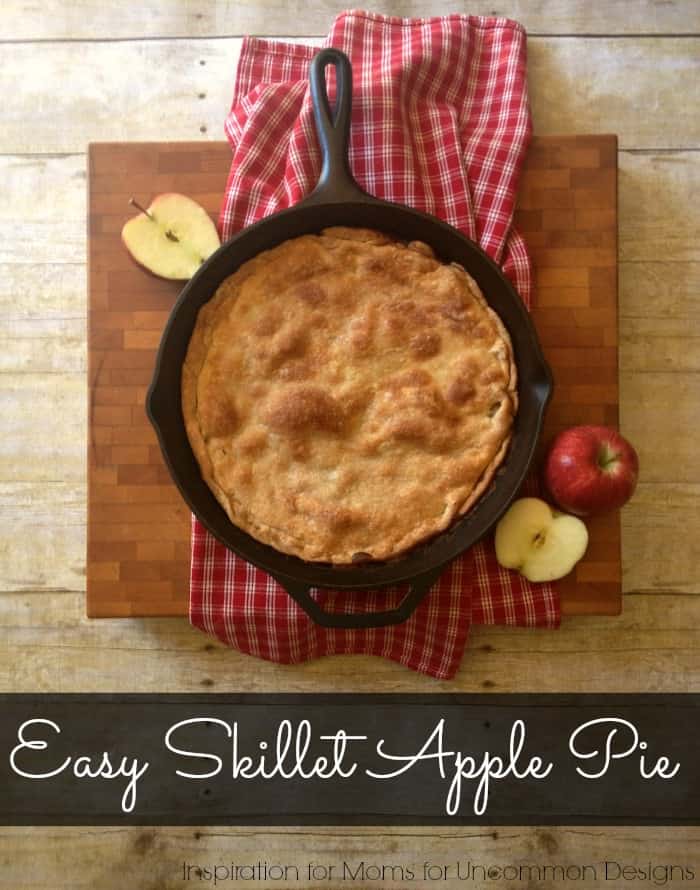 Easy SKillet Apple Pie from Uncommon Designs Online 