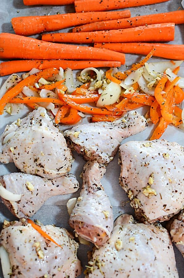Low Carb Oven Roasted Chicken Sheet Pan Dinner Recipe