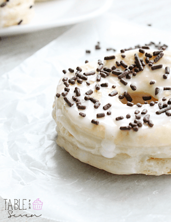 Puff Pastry Double Glazed Doughnuts from Our Table for Seven