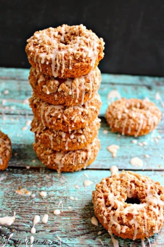 Pumpkin Coffee Cake Donuts from Delightful E Made