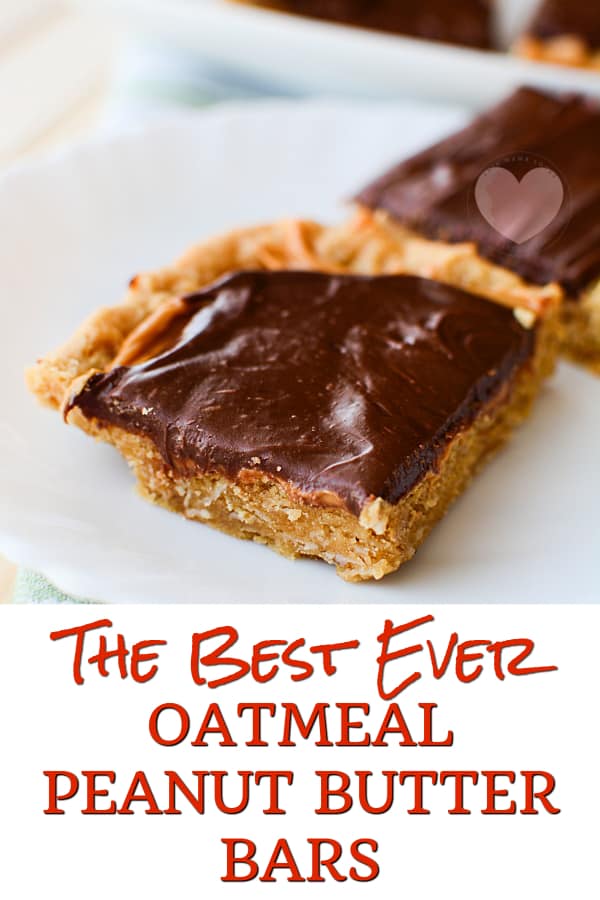 The Best Ever Oatmeal Peanut Butter Bars Recipe from This Mama Loves