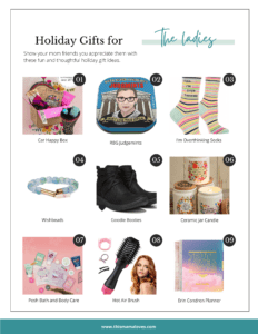 collage image of gift ideas for her