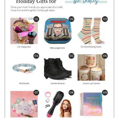 collage image of gift ideas for her