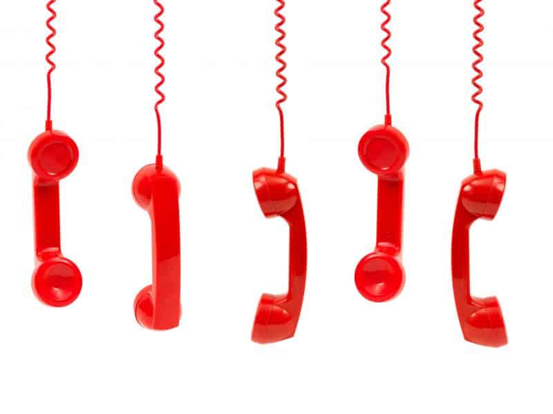 Red Phone Handsets party line 