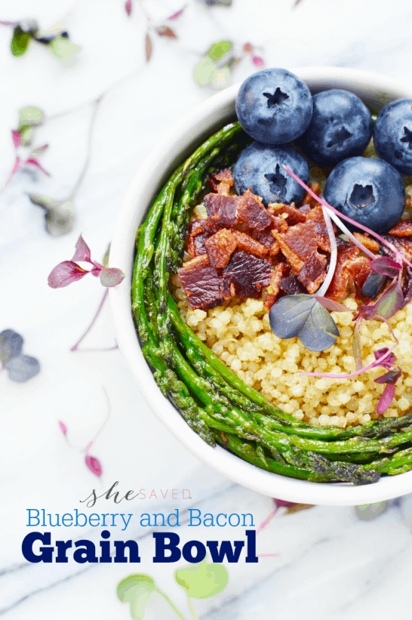 Blueberry and Bacon Grain Bowl from She Saved