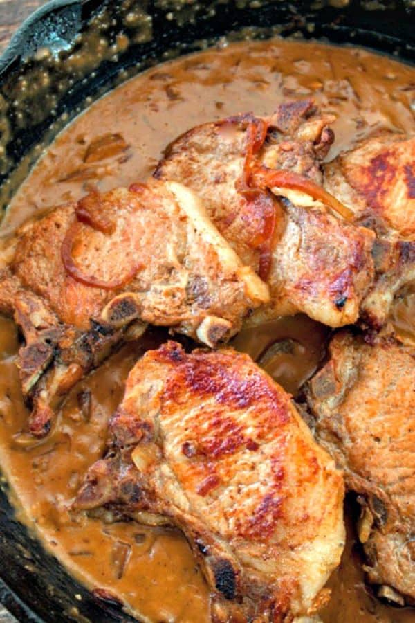 Pork Chops with Sour Cream Gravy from Bunny’s Warm Oven