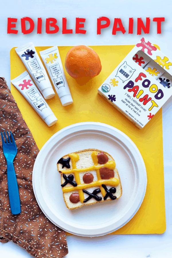 Try this yummy edible paint - encourage kids to play with their food using Noshi Food Paint- organic, gluten-free fruit based paint! #noshifoodpaint#noshiforkids#ColorMyFoodNoshi
