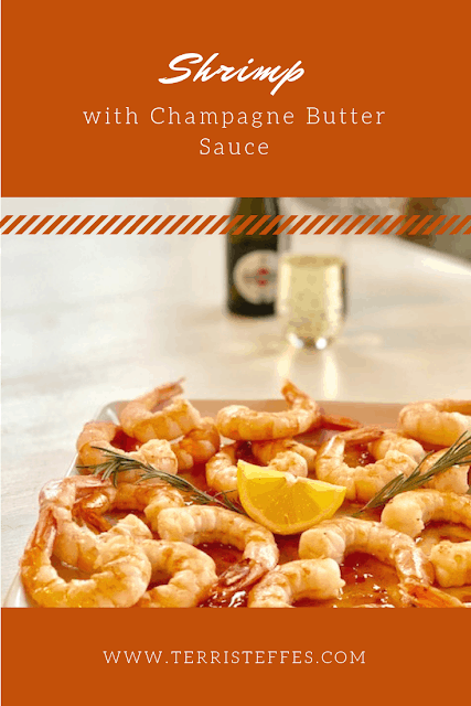 Shrimp with Champagne Butter Sauce from Our Good Life