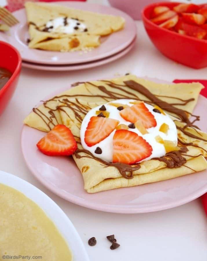 French Crepes Pancake Recipe from Bird’s Party