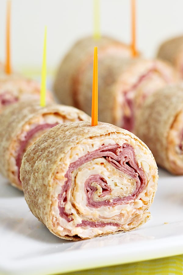 Reuben Tortilla Pinwheels Recipe from Home Cooking Memories