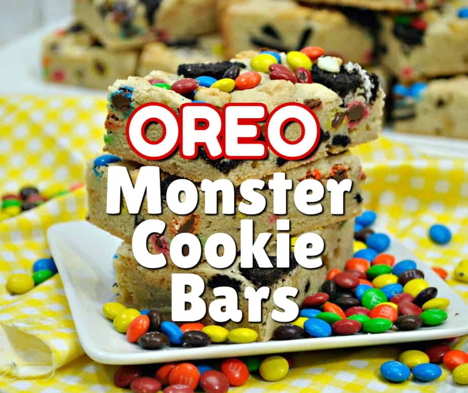 Oreo Monster Cookie Bars Recipe This Mama Loves