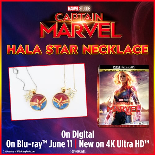 captain marvel hala star necklace