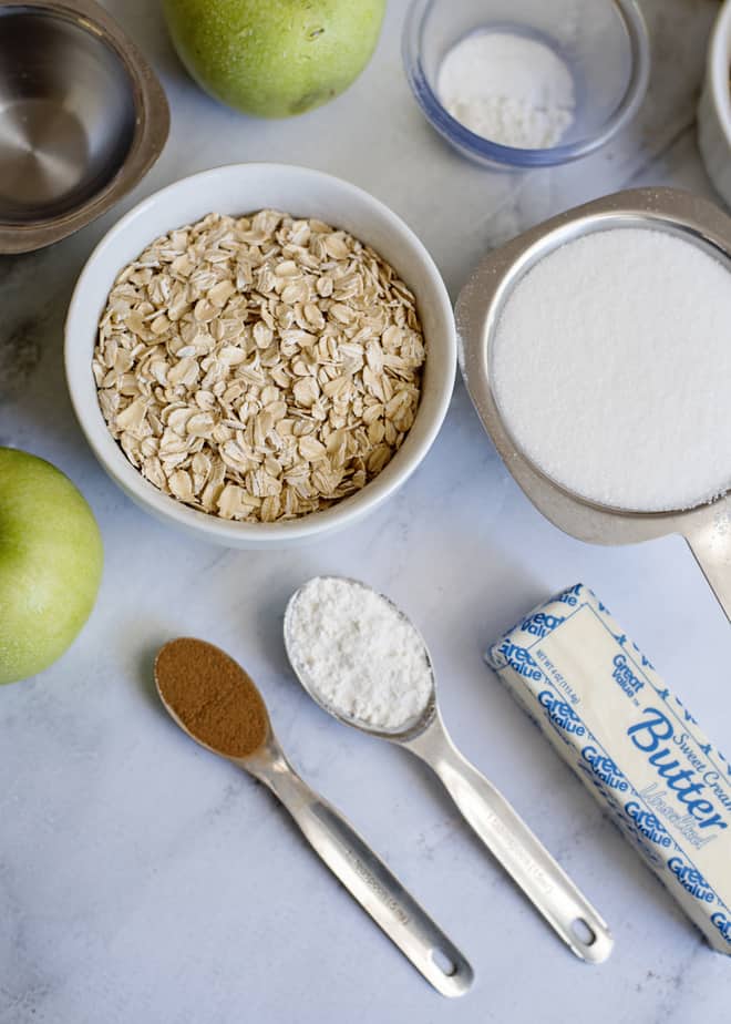 homemade apple crisp topping ingredients