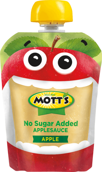 plain no sugar added applesauce in clear pouch