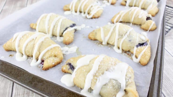 Blueberry Iced Crescent Rolls
