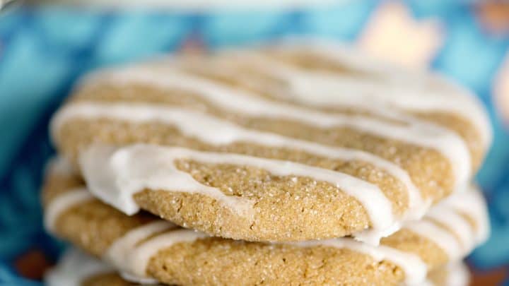 Iced Molasses Cookies