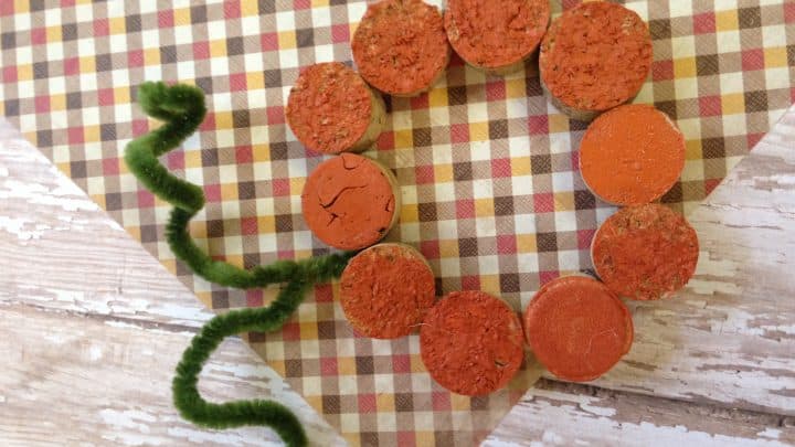 Frugal Fall Wine Cork Pumpkin