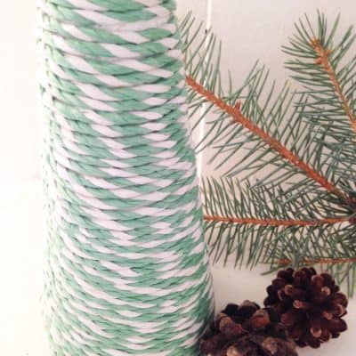 Dollar Store DIY: Twine Wrapped Christmas Tree