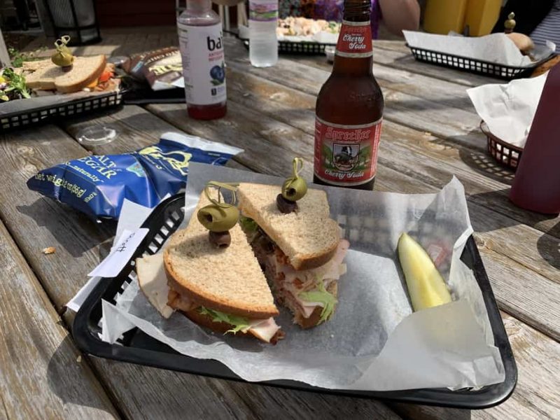 renards deli sandwich cherry soda