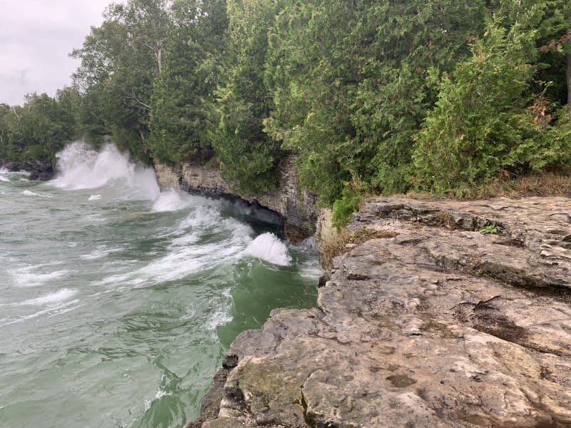 surf at cave point