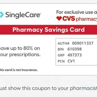 SingleCare Prescription Savings Card