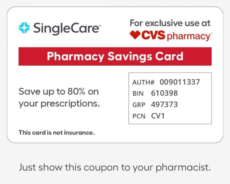 SingleCare Prescription Savings Card