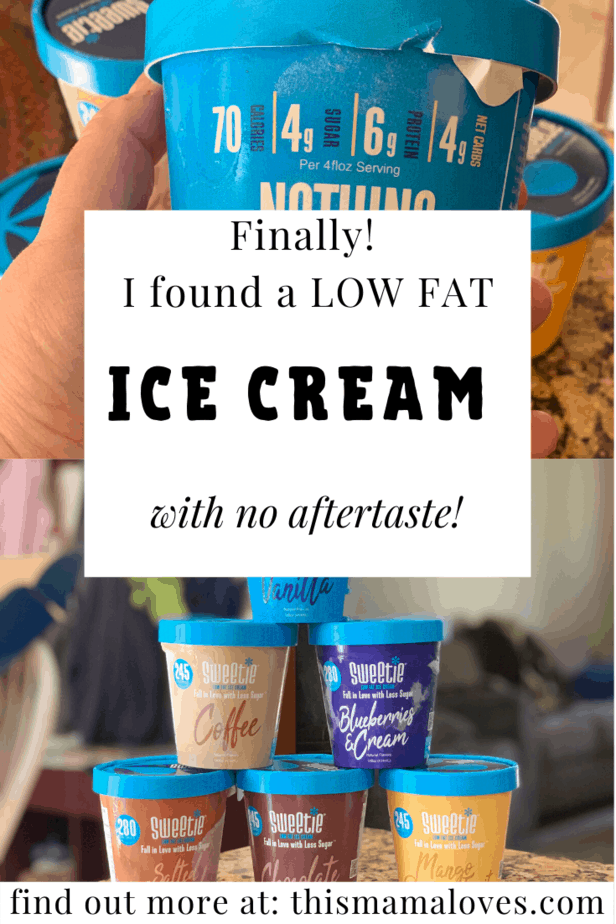 Low fat ice cream with no aftertaste