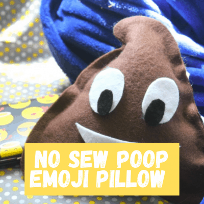 DIY Poop Emoji Pillow Craft from This Mama Loves