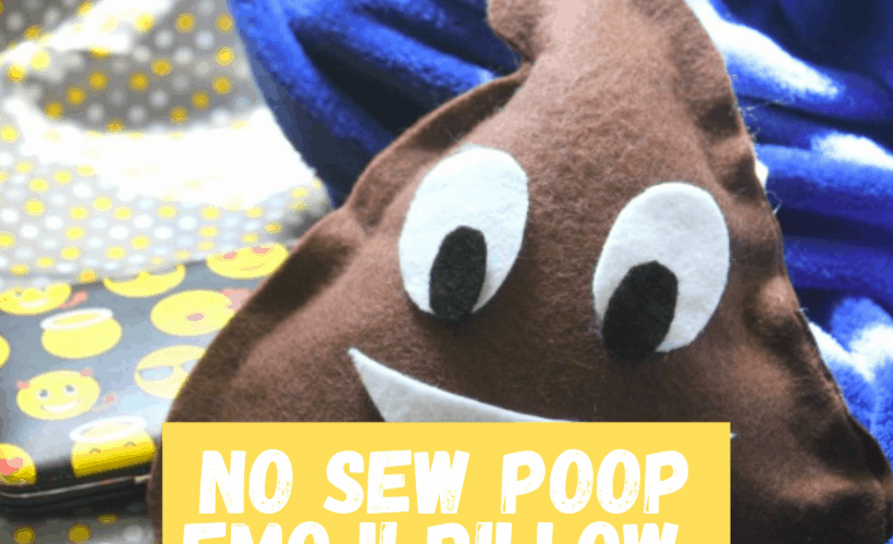DIY Poop Emoji Pillow Craft from This Mama Loves