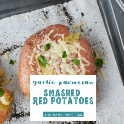 garlic parmesan smashed red potatoes recipe