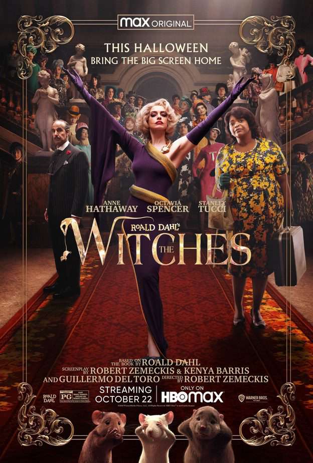 movie poster for roald dahl's the witches