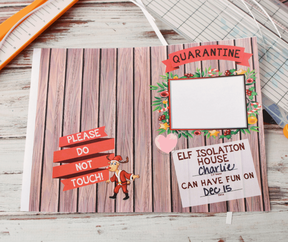 printable elf on the shelf isolation house for coronavirus quarantine