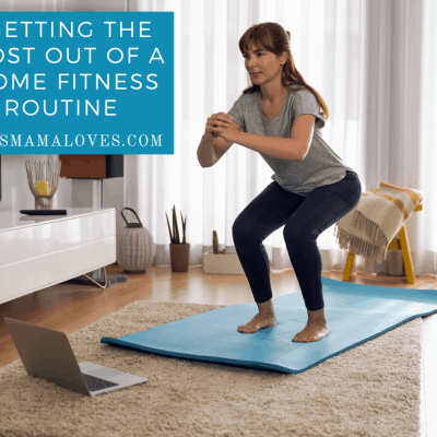 woman doing squats on exercise mat at home