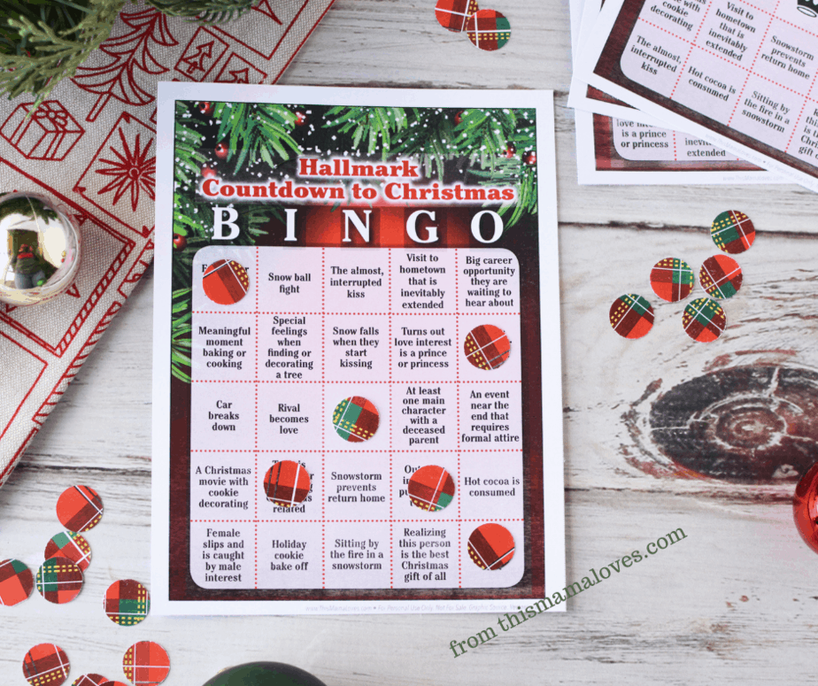 Hallmark Christmas Movie Bingo