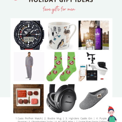 collage of gifts for men